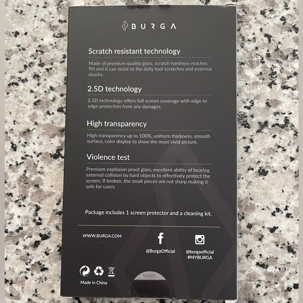 NWT Burga iPhone 12 Pro Max Screen Protector